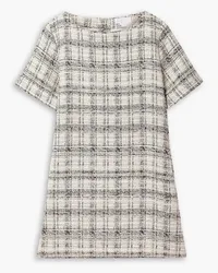 Lisa Marie Fernandez Checked cotton-blend tweed mini dress - White White