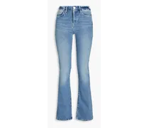 Le Mini Boot faded high-rise bootcut jeans - Blue