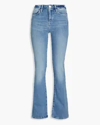 Frame Denim Le Mini Boot faded high-rise bootcut jeans - Blue Blue