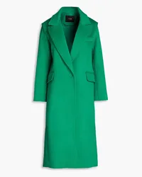 Maje Wool-blend brushed-felt coat - Green Green