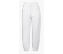 Sydney French cotton-terry track pants - White