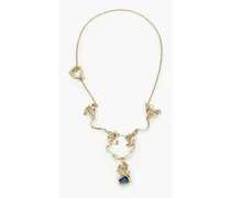 Gold-tone stone necklace - Metallic