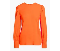Gathered crepe blouse - Orange