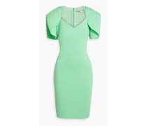 Ruffled scuba dress - Green