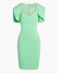 Badgley Mischka Ruffled scuba dress - Green Green