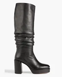 3.1 phillip lim Naomi ruched leather knee boots - Black Black