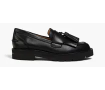 Mila tasseled leather loafers - Black
