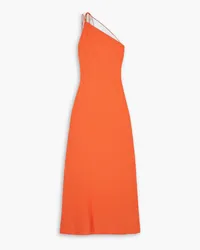 THREE GRACES Shalom one-shoulder crepe de chine maxi dress - Orange Orange