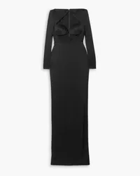 Alex Perry Cohan cutout satin-crepe maxi dress - Black Black