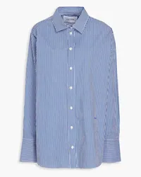 Frame Denim Striped cotton-poplin shirt - Blue Blue