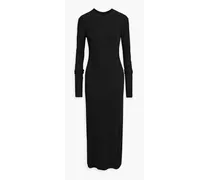 Foundation ribbed-knit midi dress - Black