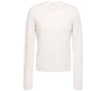 Mélange cashmere sweater - White
