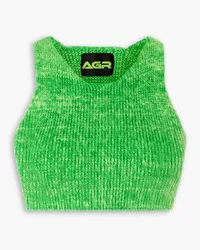 ARG Cropped brushed cotton-blend tank - Green Green