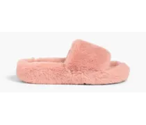 Faux fur slides - Pink