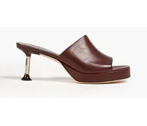 Cala leather mules - Brown
