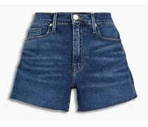 Le Brigette frayed denim shorts - Blue