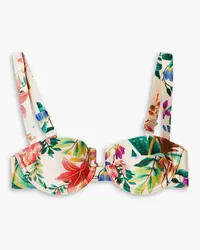 Zimmermann Tropicana printed underwired bikini top - White White