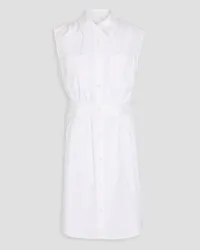 Derek Lam Stretch-cotton poplin mini shirt dress - White White