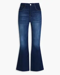 Frame Denim Le Easy faded high-rise kick-flare jeans - Blue Blue