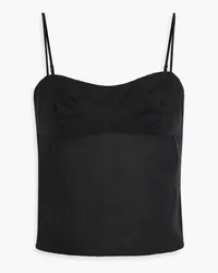 Onia Linen and Lyocell-blend camisole - Black Black