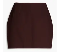 Wool-twill mini skirt - Burgundy