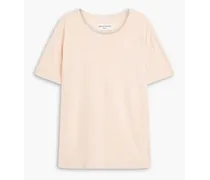 Lara linen-blend jersey T-shirt - Pink