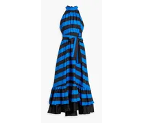 Alice Olivia - Jovie striped faille maxi dress - Blue