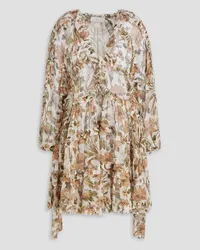 Zimmermann Floral-print crepon mini dress - White White