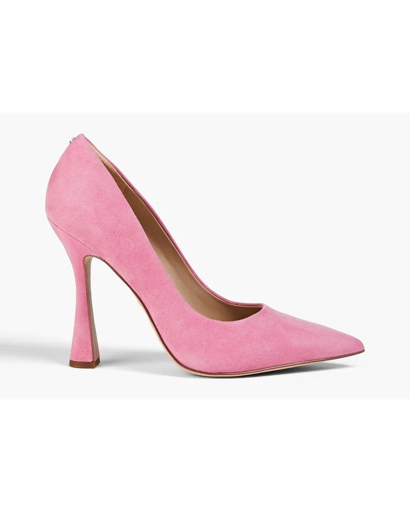 Sam Edelman Antonia appliquéd suede pumps - Pink Pink