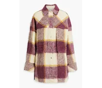 Paje checked flannel shirt jacket - Purple