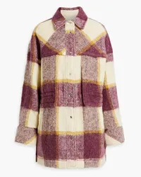 IRO Paje checked flannel shirt jacket - Purple Purple