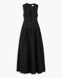 Joslin Loren cutout linen and silk-blend maxi dress - Black Black