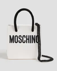 Moschino Embroidered satin cross-body bag - White White