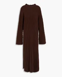 Loulou Studio Ribbed wool-blend midi dress - Brown Brown