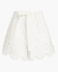 Maje Scalloped guipure lace shorts - White White