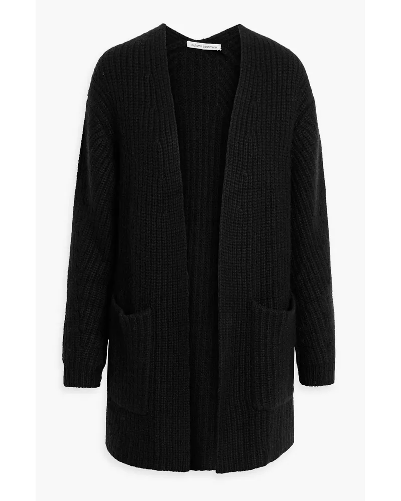 Autumn Cashmere Ribbed-knit cardigan - Black Black