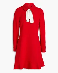 RED Valentino Pussy-bow crepe mini dress - Red Red