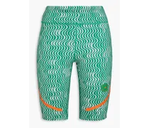 Printed stretch-jersey shorts - Green