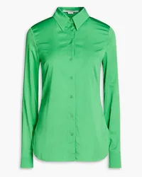 Stella McCartney Daria satin-crepe shirt - Green Green