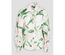 Floral-print stretch-cotton poplin shirt - Multicolor