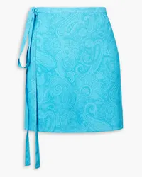 Etro Jacquard mini wrap skirt - Blue Blue