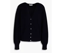 Wool and cashmere-blend cardigan - Blue