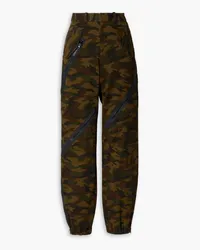 Monse Zip-detailed camouflage-print cotton-twill tapered cargo pants - Green Green