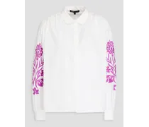 Embroidered cotton shirt - White