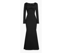 Draped scuba gown - Black