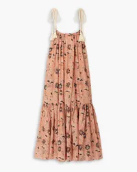 Ulla Johnson Cari floral-print cotton-blend maxi dress - Pink Pink