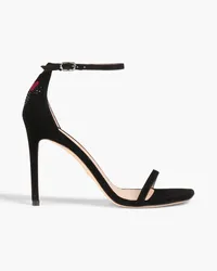 Stuart Weitzman Disney crystal-embellished suede sandals - Black Black