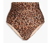 Ancona leopard-print high-rise bikini briefs - Animal print