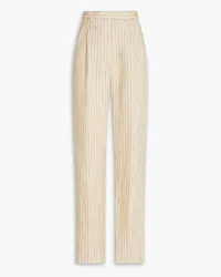 Giuliva Heritage Collection Cornelia pinstriped linen tapered pants - Neutral Neutral