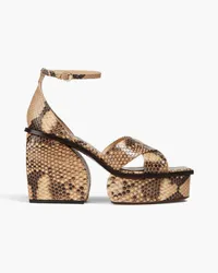 Zimmermann Snake-effect leather platform sandals - Animal print Animal